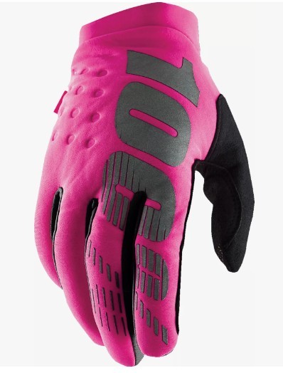 100 PROCENT RĘKAWICE CROSS/ENDURO BRISKER SOFTSHELL WOMAN DAMSKIE KOLOR RÓŻOWY/CZARNY ROZMIAR M (1)