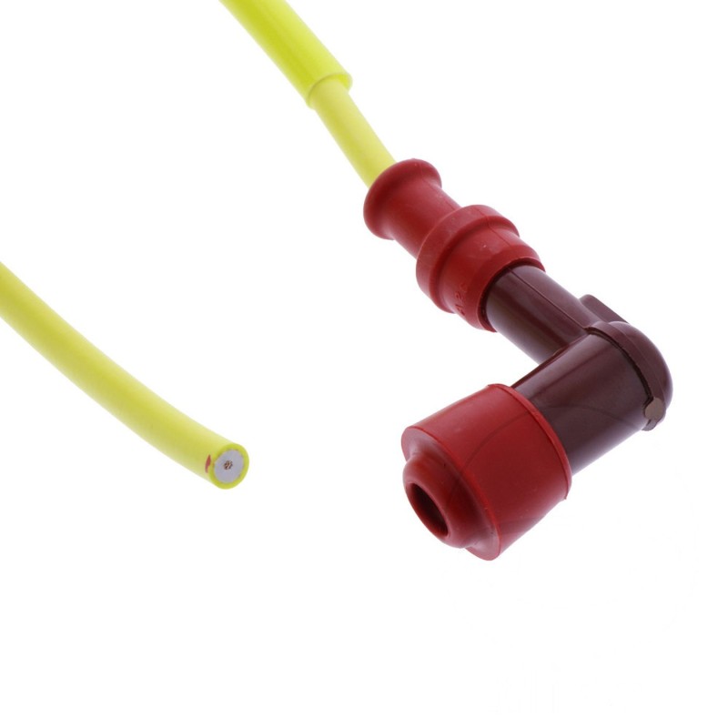 NGK FAJKA NA ŚWIECE EBONITOWA KĄTOWA (90) PRZEWÓD 50 CMM KOLOR CZERWONY (NR 96641) (1)