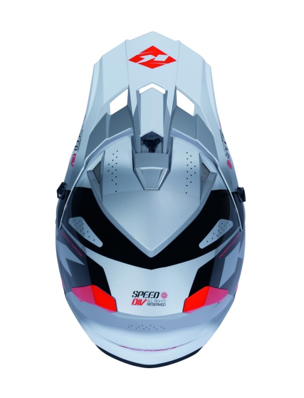 KENNY RACING CZĘŚCI ZAMIENNE DASZEK DO KASKU TRACK GRAPHIC SPEED BLACK RED (1)