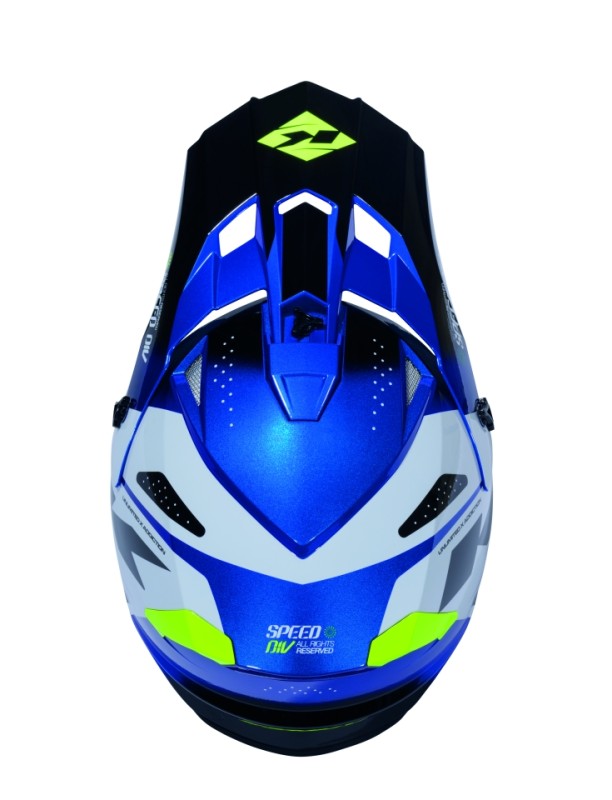 KENNY RACING CZĘŚCI ZAMIENNE DASZEK DO KASKU TRACK GRAPHIC SPEED NEON BLUE (1)