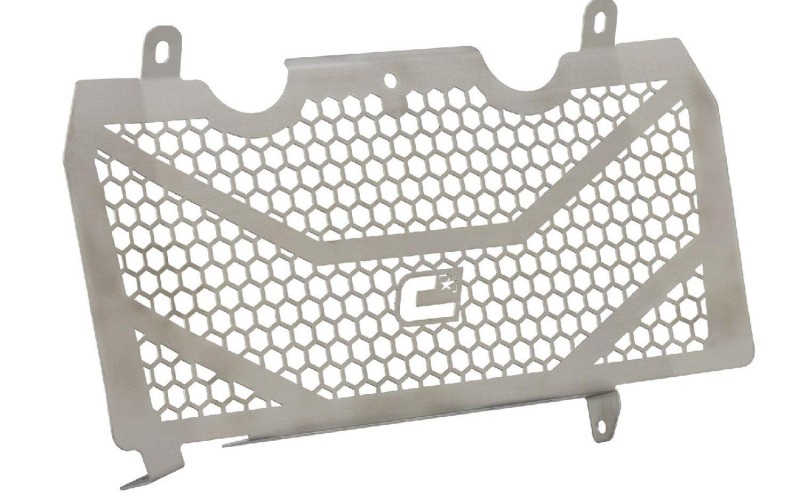 CROSSPRO NOWOŚĆ OSŁONA CHŁODNICY PRZEDNIA APRILIA TUAREG 660 '22- KOLOR SREBRNY (STAL NIERDZEWNA) (1)