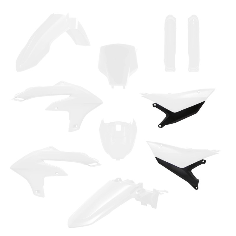 POLISPORT KOMPLET PLASTIKÓW (FULL KIT) YAMAHA YZ 450F '26 W ZESTAWIE TABLICA PRZEDNIA (8681600002) I OSŁONY AMORTYZATORÓW (8352300002) KOLOR BIAŁY (1)