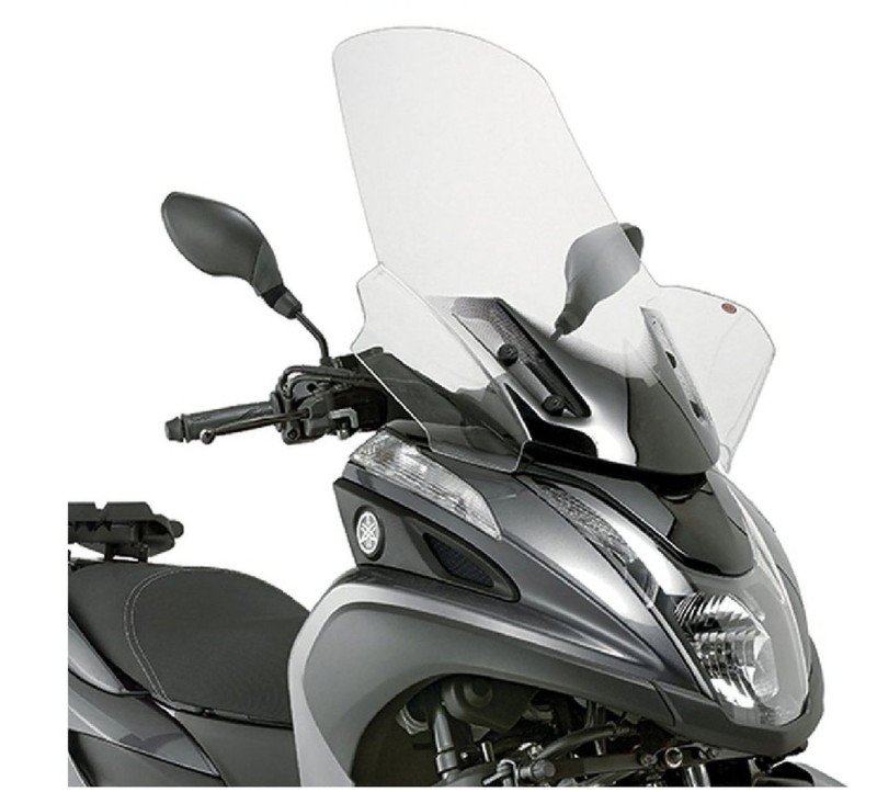 KAPPA SZYBA YAMAHA TRICITY 125-155 (14-24), MBK TRYPTIK 125 (14-17) 74 X 63 PRZEZROCZYSTA - POTRZEBNE MOCOWANIE D2120KITK - skaza, drobne rysy na szybie (1)