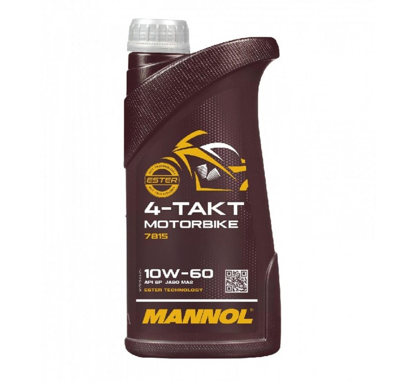 MANNOL OLEJ SILNIKOWY 4T MOTORBIKE 10W60 1L SYNTETYCZNY ESTER TECHNOLOGY (JASO MA/MA2) (7815) (20) (1)