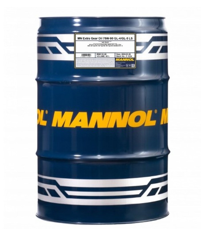 MANNOL EXTRA GETRIEBEOEL 75W90 API GL4/GL5 LS- OLEJ PRZEKŁADNIOWY SYNTETYCZNY BECZKA 60L (75W-90) (1)