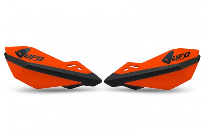 UFO OSŁONY RĄK (HANDBARY) KTM SX/SXF(SX-F) 125/150/250/350/450 '14-'21, EXC 125/200 '20-'21, EXC/EXCF(EXC-F) 250/300/350/450/500 TPI '14-2023 KOLOR POMARAŃCZOWY FLUO - ZASTĘPUJE KT05005FFLU (1)
