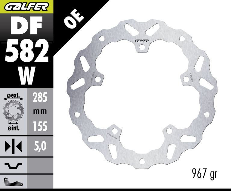 GALFER TARCZA HAMULCOWA PRZÓD KTM 390 ENDURO R '25- (WAVE FIXED) (320X175X5MM) (1)