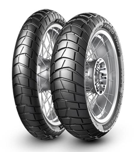 METZELER KOMPLET OPON (3142600/25) 120/70R19 KAROO STREET 60V TL M+S M/C PRZÓD DOT 2025 + (3143000/25) 150/70R18 KAROO STREET 70V TL M/C M+S TYŁ DOT 2025 + KAPPA TORBA NA KIEROWNICĘ (1)