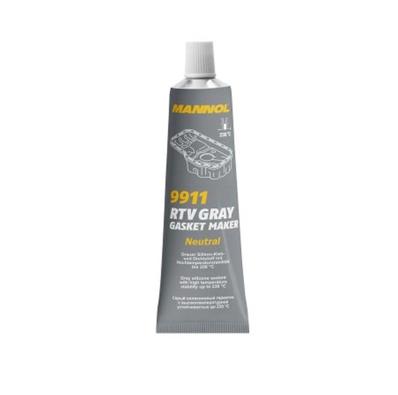 MANNOL GASKET MAKER - SILIKON USZCZELNIAJĄCY- KOLOR SZARY 85G (ZASTĘPUJE USZCZELKI) (9911) (144) (1)