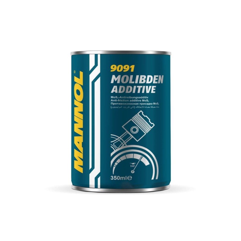 MANNOL MOLIBDEN ADDITIVE 350ML - DODATEK DO OLEJU MOS2 (ZMNIEJSZA TARCIE) (METALOWA PUSZKA) (9991) (24) (1)