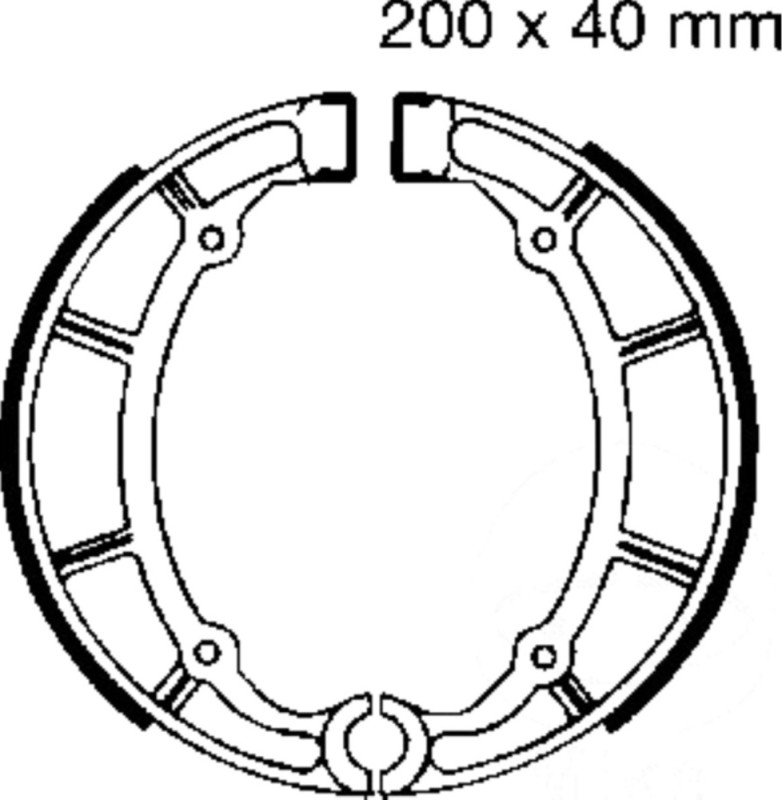 EBC Y515 Szczęki hamulcowe tył Yamaha XV 535 / 750 / 1100 Virago, XVS 650 Drag Star, XJ 650 / 700 / 750 (200x40mm) (1)