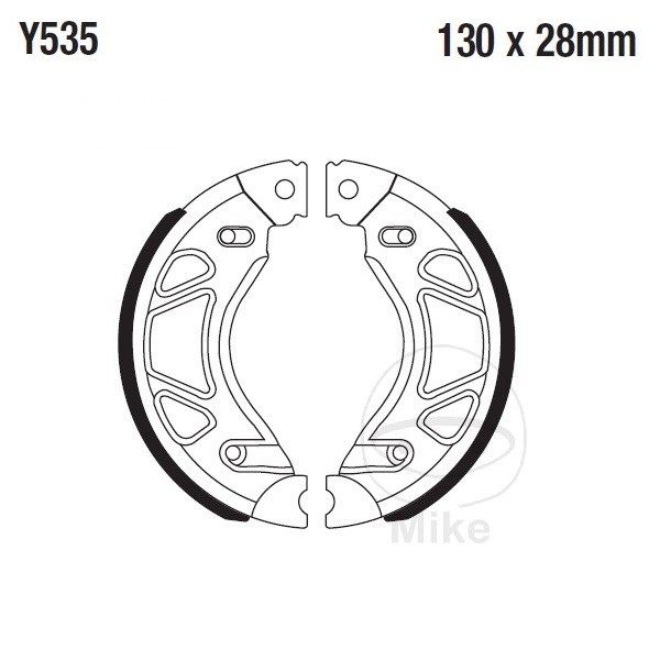EBC Y535 Szczęki hamulcowe tył Yamaha YBR 125 250 / YS 125 / Honley HD (130x28mm) (1)