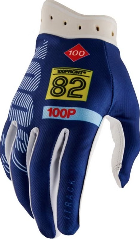 100 PROCENT NOWOŚĆ RĘKAWICE CROSS/ENDURO ITRACK NAVY KOLOR NIEBIESKI/BIAŁY/ŻÓŁTY ROZMIAR M (1)