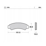 Moto-Master M082421 Klocki hamulcowe sintered metal przednie CFMoto CForce 1000/850/625/600 \'21-22 520 \'21-23 500/400 \'17-20 450 \'18-23 UForce 1000 \'20 ZForce 1000 \'18-22 800 \'20-21 950 \'20 (FA726) (KH726)