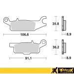 Klocki hamulcowe TP Yamaha YFM550 Grizzly YFM700F