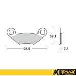 Proc Klocki hamulcowe Polaris Sportsman 400/500/800