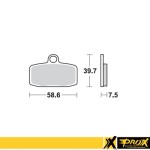 Prox Klocki hamulcowe przód KTM SX Freeride Husqvarna TC Yamaha YZ GasGas TXT Sherco Trial 85/125/250/300 12-20 (FA612R)