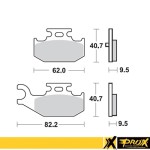 Klocki hamulcowe Tył Yamaha YFM700 R Raptor YXR 66