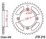 mini: JT Zębatka tylna stalowa JTR215-50Z CRF150 07-23 CR80/85 85-07 (3)
