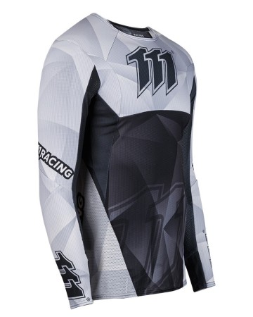 Obrazek 2 dla: 111 Racing Koszulka 111.1  RAZOR BLACK ROZMIAR XXL , kolor biało czarno szary