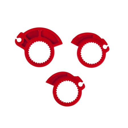 Obrazek 2 dla: Rtech RMPRGRBETA20 Manetki R20 Lock On 22+25mm kolor szary ( HALF WAFFLE ) + 3 ADAPTERY ROLGAZU DO MOTOCYKLI BETA RR