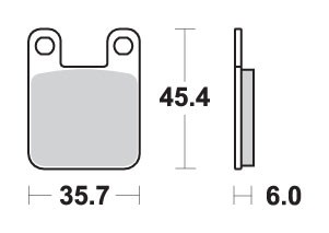 SBS KLOCKI HAMULCOWE KH115 CERAMIC KOLOR CZARNY PASUJE DO YAMAHA DT50R '04, TZR50 '03, TOMOS
