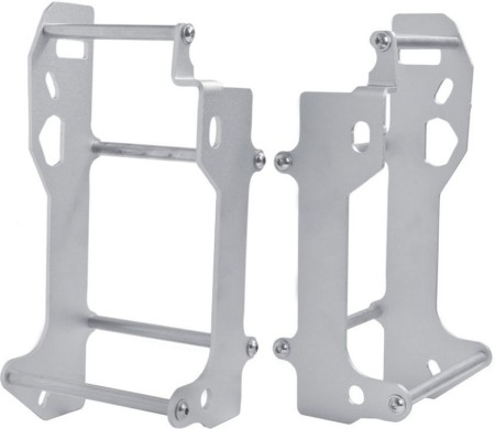 CROSSPRO OSŁONA CHŁODNICY ALUMINIOWA MODEL LIGHT: KAWASAKI KXF 250 '17'20 KOLOR SREBRNY ANODOWANY