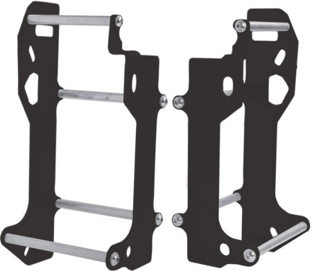 CROSSPRO OSŁONA CHŁODNICY ALUMINIOWA MODEL LIGHT: KTM SX/SXF/XC '15, EXCF 250 '12'16, HUSQVARNA TC/TE/FC '14'16 KOLOR CZARNY ANODOWANY