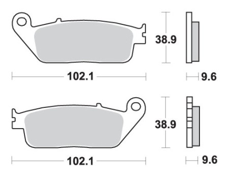 Obrazek dla: SBS WYPRZEDAŻ KLOCKI HAMULCOWE KH196 STREET STANDART CERAMIC KOLOR CZARNY