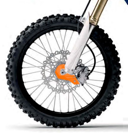 POLISPORT OSŁONA DOLNEJ CZĘŚCI AMORTYZATORA PRZÓD (Z ZESTAWEM MONTAŻOWYM) HUSQVARNA TC/FC/TE/FE '15'24; KTM SX/SXF/EXC/EXCF '15'24; GAS GAS MC/MCF '21'24; SHERCO SE/SER/SEFR '17'24 KOLOR POMARAŃCZOWY