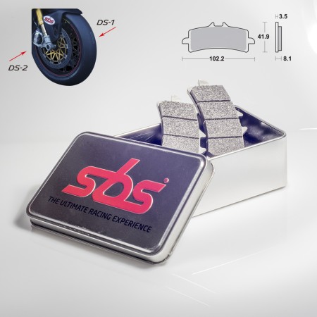 Obrazek dla: SBS KLOCKI HAMULCOWE KH447 RACING DUAL SINTER KOLOR ZŁOTY TARCZA LEWA PRZÓD KAWASAKI / SUZUKI / DUCATI / MV AUGUSTA PRZÓD (STOSOWAĆ Z 841DS2) (PATRZ OPIS DODATKOWY), (NA ZAMÓWIENIE)
