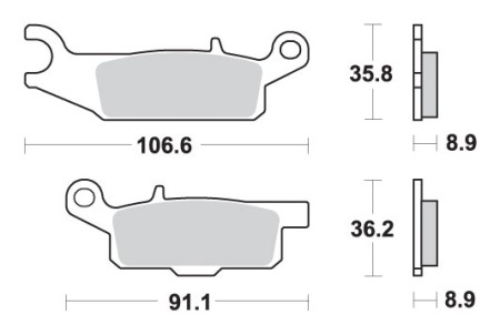 SBS KLOCKI HAMULCOWE KH446 OFFROAD SINTER KOLOR ZŁOTY