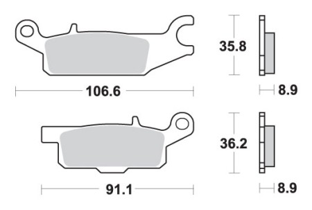 SBS KLOCKI HAMULCOWE KH445 OFFROAD SINTER KOLOR ZŁOTY