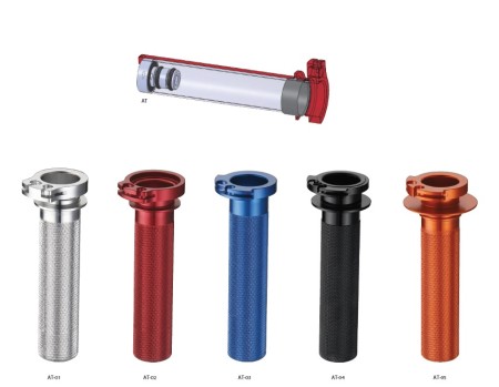 ACCEL ROLGAZ ALUMINIOWY Z ŁOŻYSKIEM HONDA CRF 250R '04'18, CRF 450R '07'18, CRF 450X '05'18 (L2210300) KOLOR SREBRNY