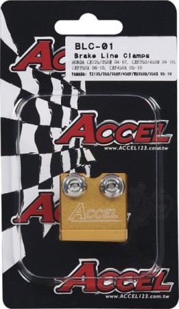 ACCEL UCHWYT PRZEWODU HAMULCOWEGO PRZÓD SUZUKI/YAMAHA KOLOR CZARNY  PROMOCJA