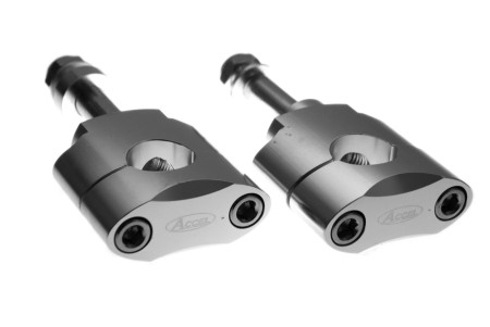 ACCEL MOCOWANIE/PODWYŻKI KIEROWNICY (28,6MM) WYS. 34,7MM ZE ŚRUBĄ M12 KOLOR SREBRNY (BM07SV28)