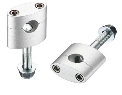 ACCEL MOCOWANIE/PODWYŻKI KIEROWNICY (22,2MM) WYS. 33MM ZE ŚRUBĄ M12 KOLOR CZARNY (BM08BK22)