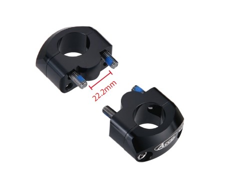 ACCEL MOCOWANIE/PODWYŻKI KIEROWNICY (DÓŁ22,2/GÓRA22,2MM) WYS. 20MM KOLOR CZARNY (BM34BK22/22) (BM34BK22/22)