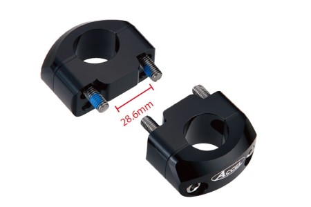 ACCEL MOCOWANIE/PODWYŻKI KIEROWNICY (DÓŁ28,6/GÓRA28,6MM) KOLOR CZARNY (WYS. 20MM) (BM35BK28)
