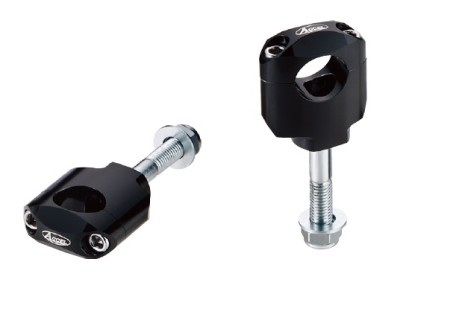 ACCEL MOCOWANIE/PODWYŻKI KIEROWNICY (22,2MM) WYS. 42MM ZE ŚRUBĄ M12 KOLOR CZARNY (BM37BK22)