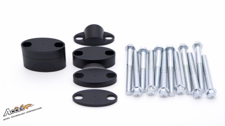 ACCEL MOCOWANIE/PODWYŻKI KIEROWNICY (DÓŁ28,6/GÓRA28,6MM) (PLASTERKI 18+5+10+6=39MM) KOLOR CZARNY (BMA01BK)