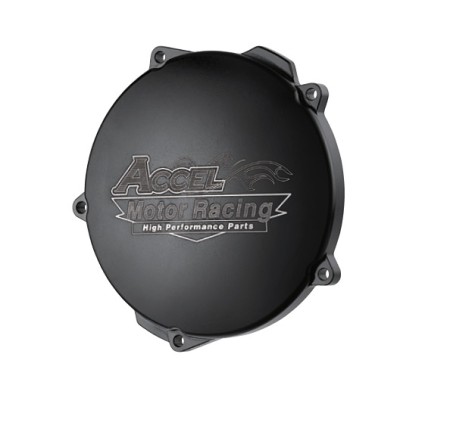 ACCEL POKRYWA SPRZĘGŁA ALUMINIOWA (Z USZCZELKĄ) KTM SXF 450 '07'12 KOLOR CZARNY  PROMOCJA