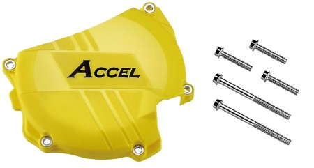 ACCEL OSŁONA POKRYWY SPRZĘGŁA (PLASTIKOWA) SUZUKI RMZ450 '11'17 KOLOR ŻÓŁTY