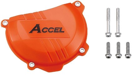 ACCEL OSŁONA POKRYWY SPRZĘGŁA (PLASTIKOWA) KTM SXF250 '13 , EXCF250 '14, SXF350 '11, EXCF350 '12, KOLOR POMARAŃCZOWY