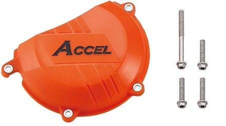 ACCEL OSŁONA POKRYWY SPRZĘGŁA (PLASTIKOWA) KTM SXF450 '13, EXCF450 '12, EXC 500 KOLOR POMARAŃCZOWY  PROMOCJA