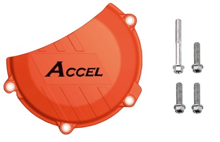 ACCEL OSŁONA POKRYWY SPRZĘGŁA (PLASTKIOWA) KTM SXF450 '16, KOLOR POMARAŃCZOWY  PROMOCJA