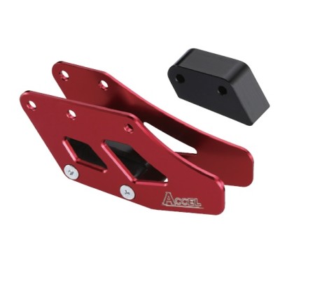 ACCEL PROWADNICA ŁAŃCUCHA KPL. HONDA CR '90'04, CRF 250/450 '02'04 KOLOR CZERWONY