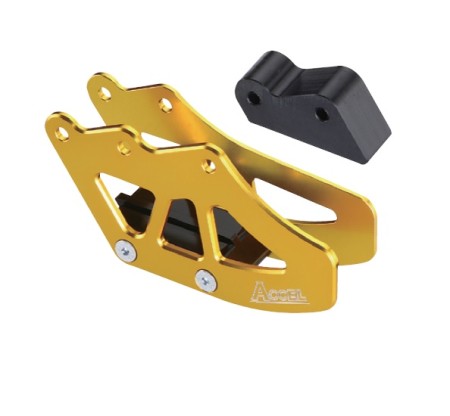 ACCEL PROWADNICA ŁAŃCUCHA KPL. KAWASAKI KX125/250 '97'06, KXF250 '04'05, SUZUKI RMZ 250 '04'06 KOLOR ZŁOTY