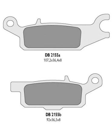 DELTA BRAKING KLOCKI HAMULCOWE KH443 YAMAHA YFM 550 GRIZZLY '1114, YFM 700 GRIZZLY '0718 LEWY PRZÓD  ZASTĘPUJĄ DB2155MXD ORAZ DB2155QDD