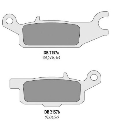 DELTA BRAKING KLOCKI HAMULCOWE KH445 YAMAHA YFM 550 GRIZZLY '1114, YFM 700 GRIZZLY '0718 LEWY TYŁ  ZASTĘPUJĄ DB2157MXD ORAZ DB2157QDD